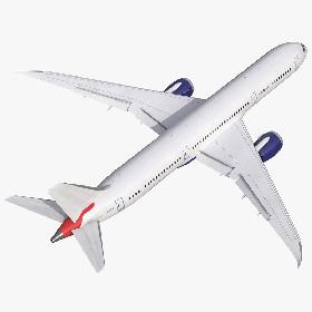 Boeing 787-9 Generic Rigged 3D Model